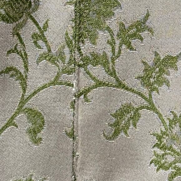 Vintage 1950s Leslie Fay Green Chinese Silk Brocade Dress Jacket Set 2pc Floral - Picture 10 of 16